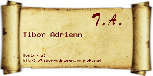 Tibor Adrienn névjegykártya